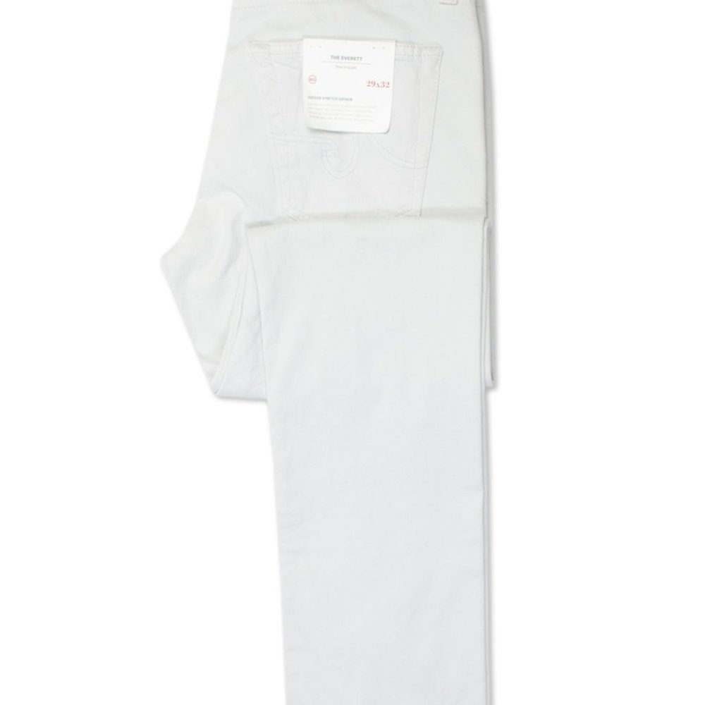 AG Jeans Ghost Grey Everett Slim Straight Sueded Stretch Sateen Jeans